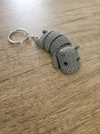 Hippo keychain – view 2