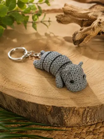 Hippo keychain – view 1