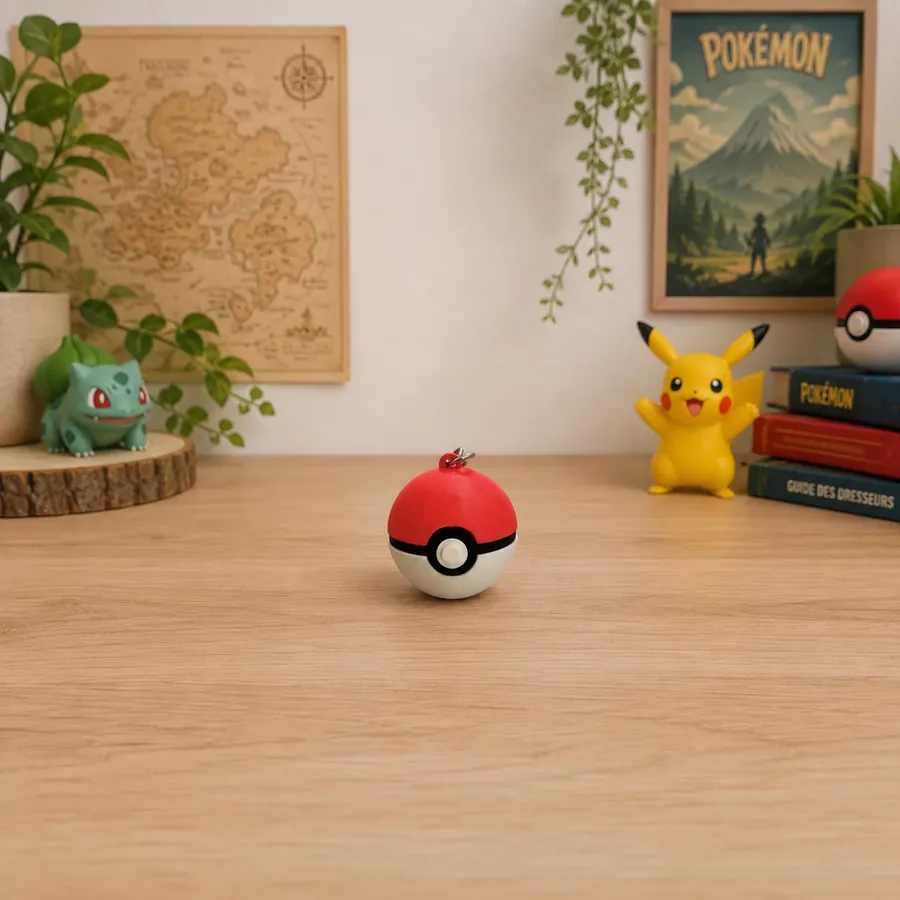 Porte-clés pokéball – création artisanale Impression 3D