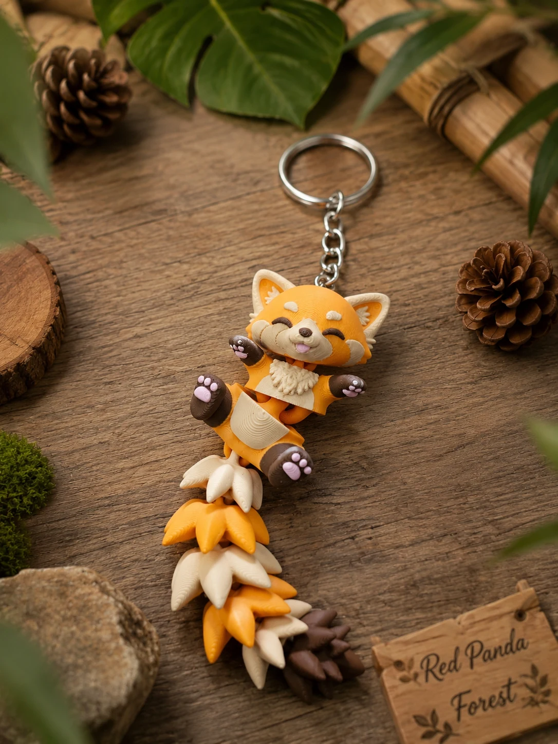 Porte clef Panda roux