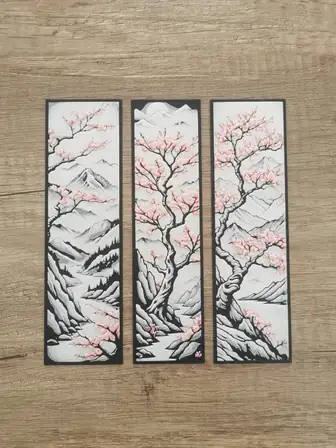 Marque-pages nature du japon (lot de 3) – vue 2
