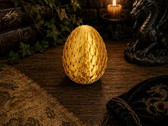 Boîte oeuf de dragon doré