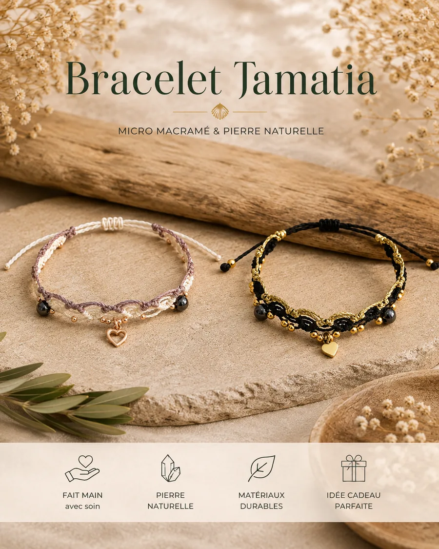 Bracelet Tamatia – création artisanale Bijoux