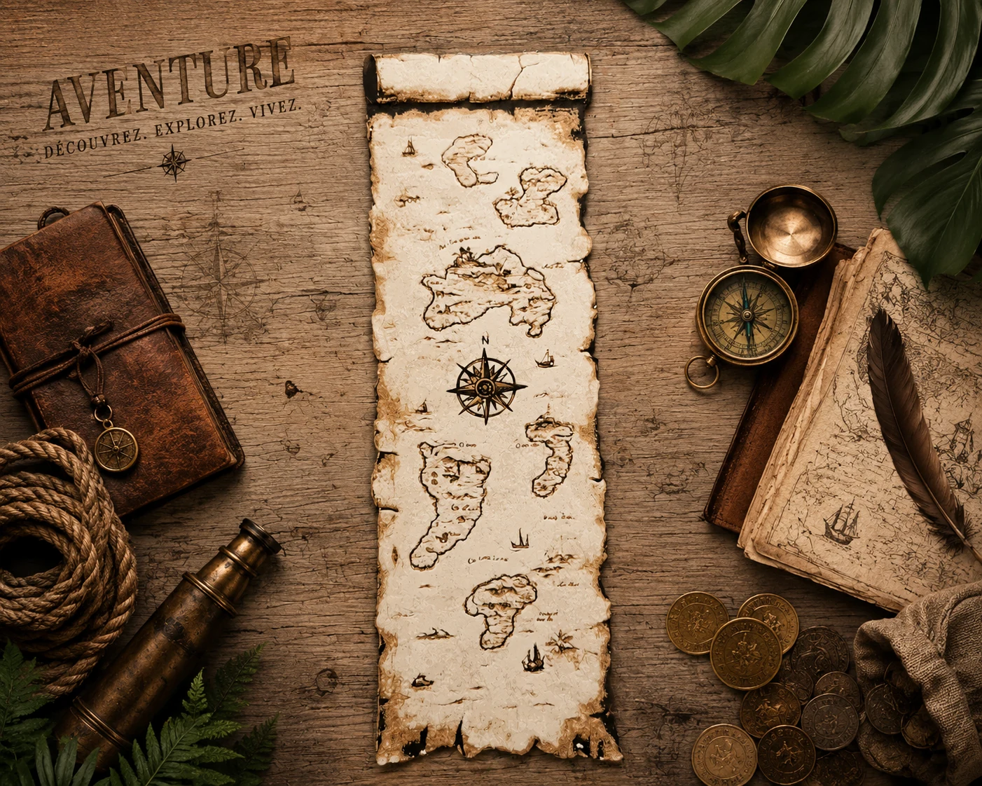 Treasure map bookmark