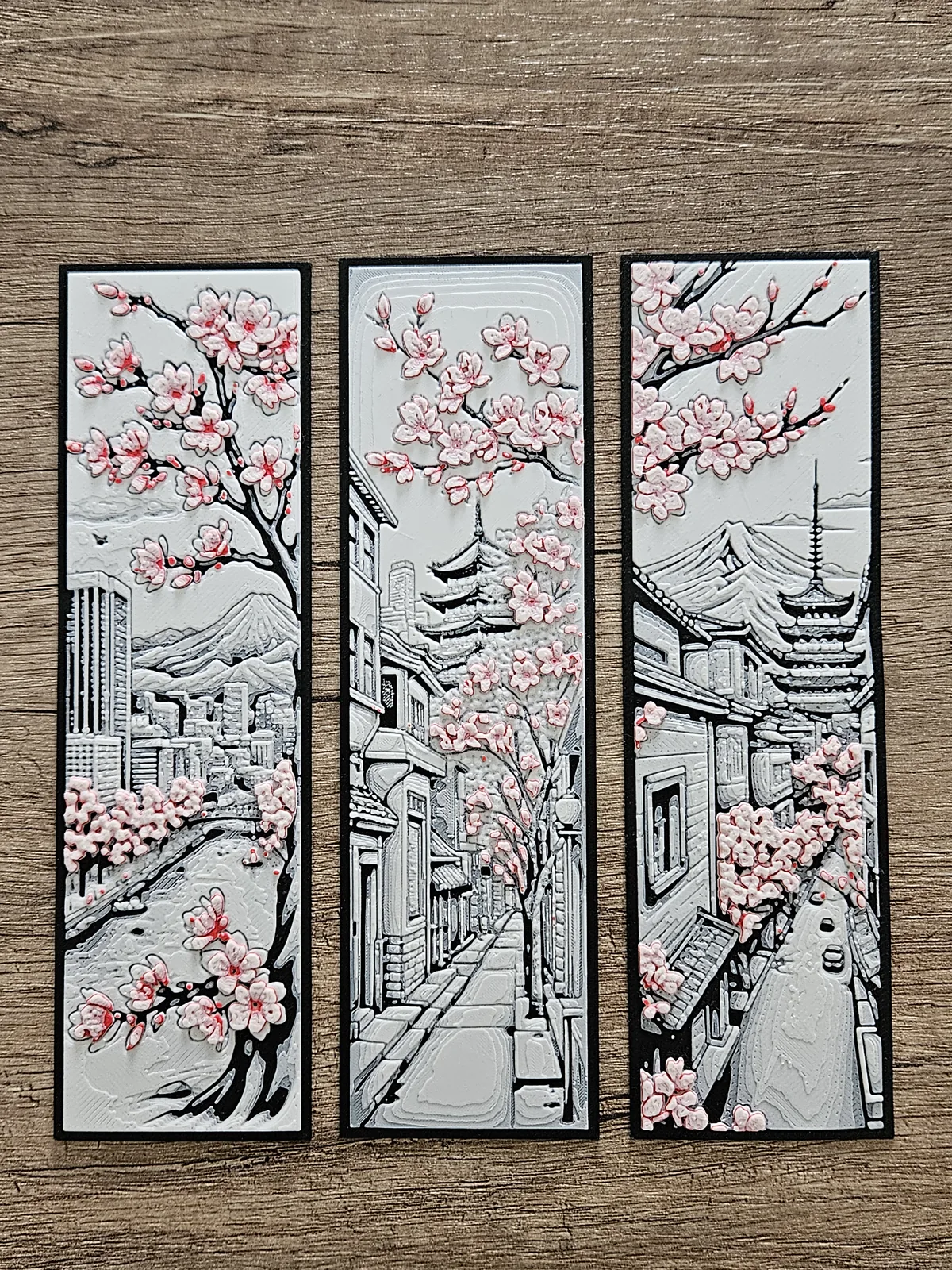Marque-pages cerisiers du japon (lot de 3) – vue 2